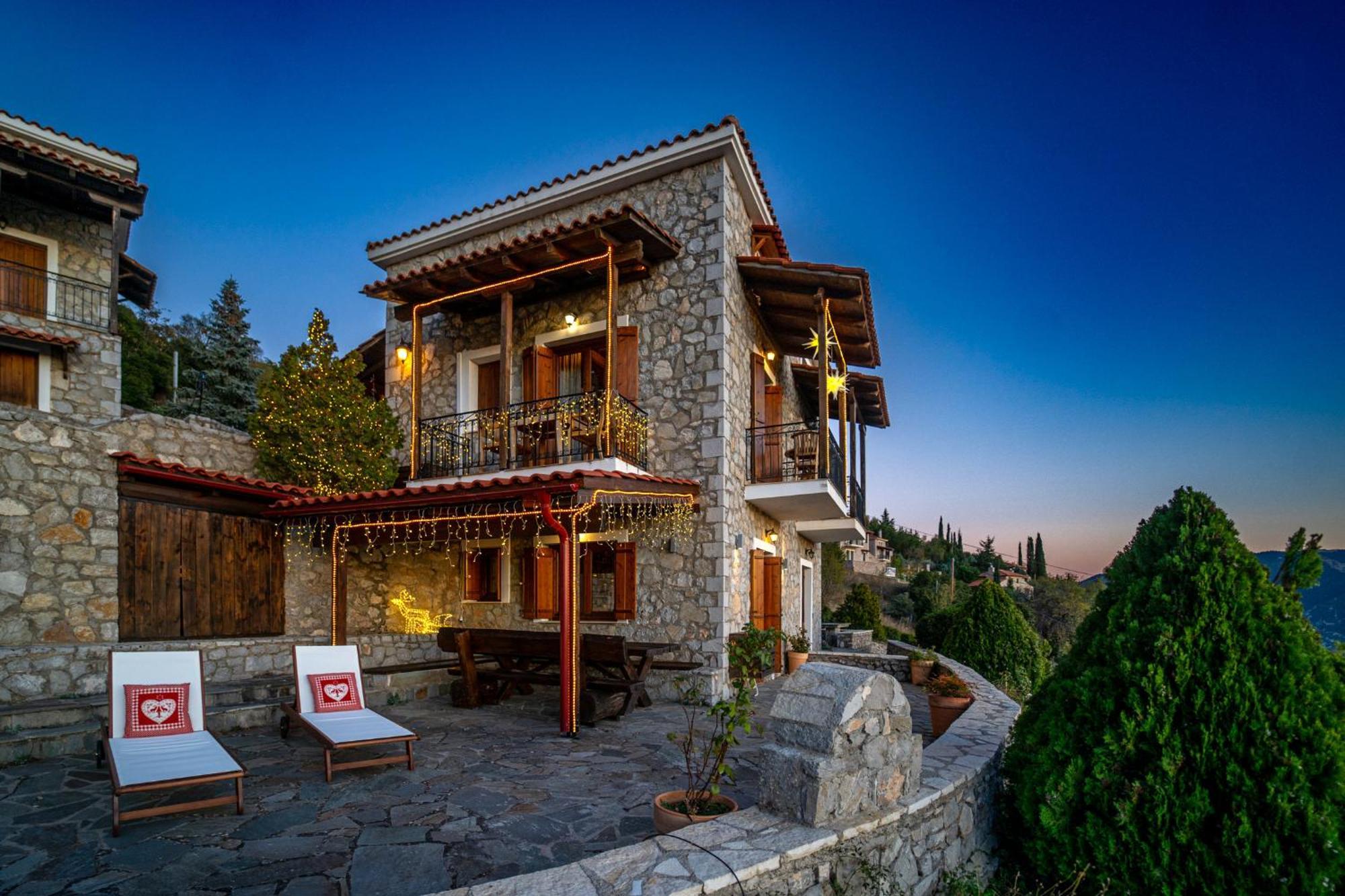 Rock Dandy Deluxe Chalet In Arachova - Delphi, Sauna, Prv Parking, Amazing View Exteriör bild