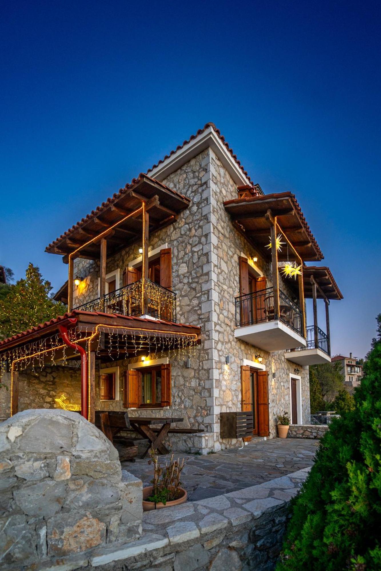 Rock Dandy Deluxe Chalet In Arachova - Delphi, Sauna, Prv Parking, Amazing View Exteriör bild