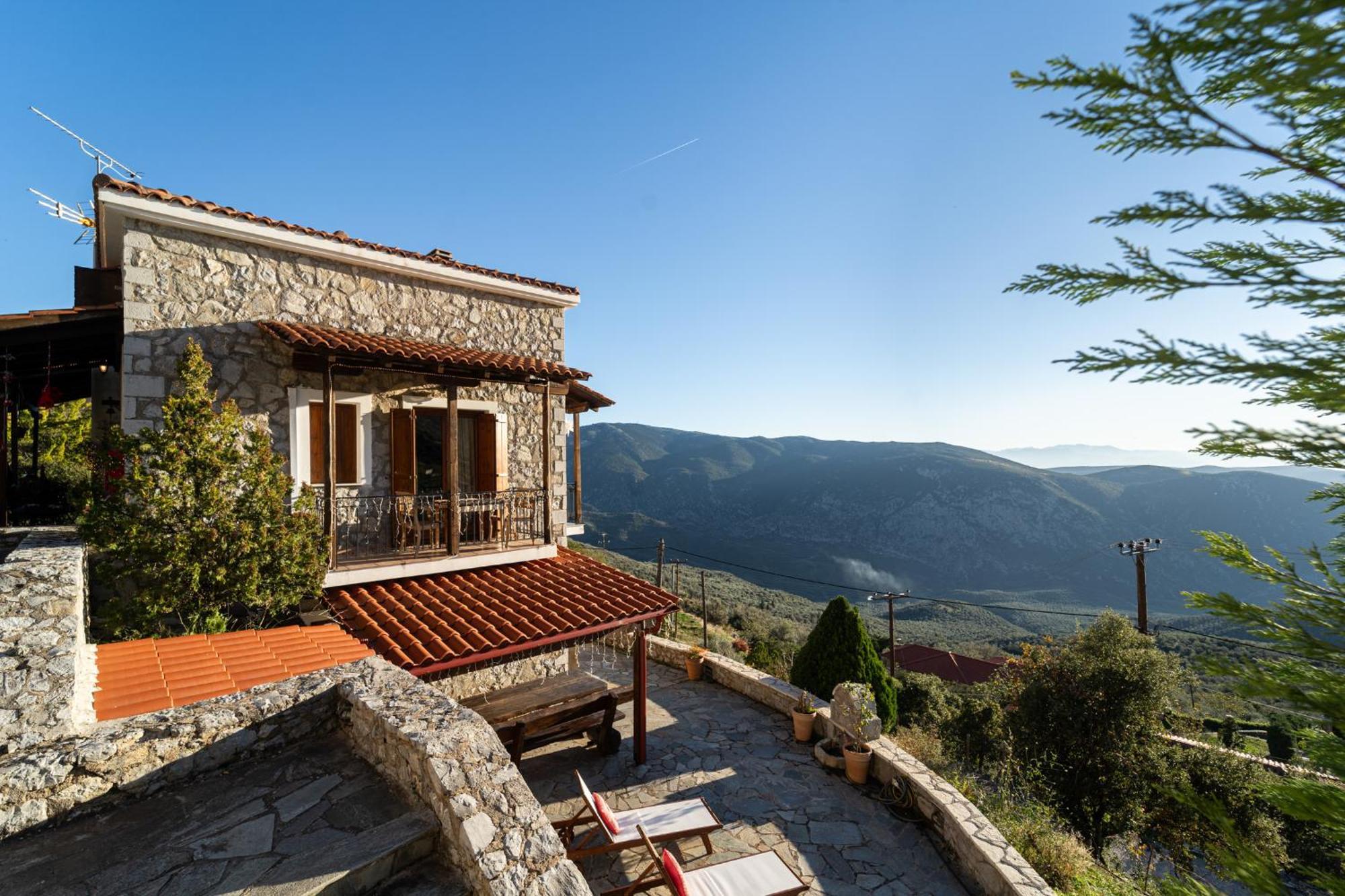Rock Dandy Deluxe Chalet In Arachova - Delphi, Sauna, Prv Parking, Amazing View Exteriör bild