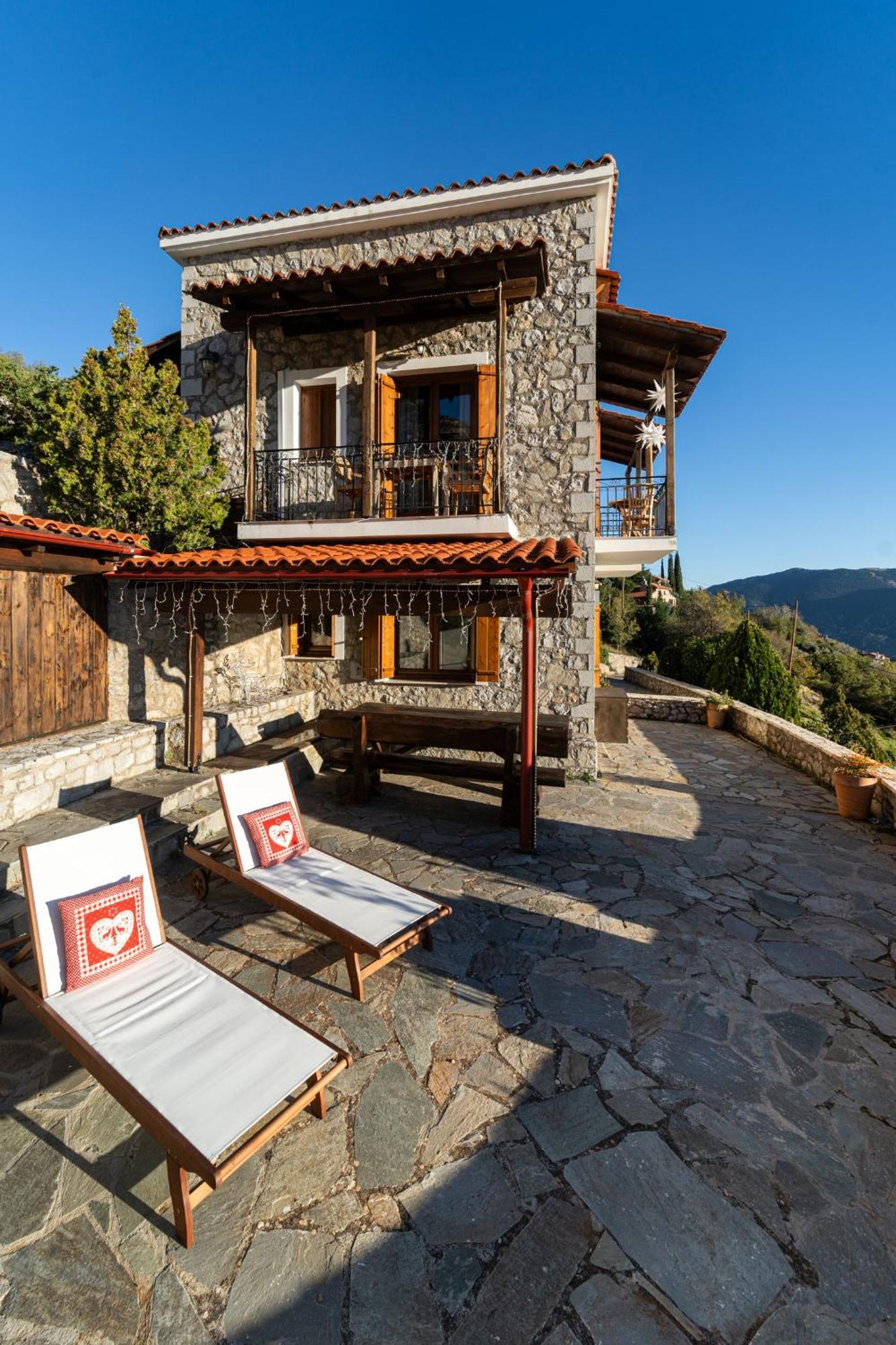 Rock Dandy Deluxe Chalet In Arachova - Delphi, Sauna, Prv Parking, Amazing View Exteriör bild
