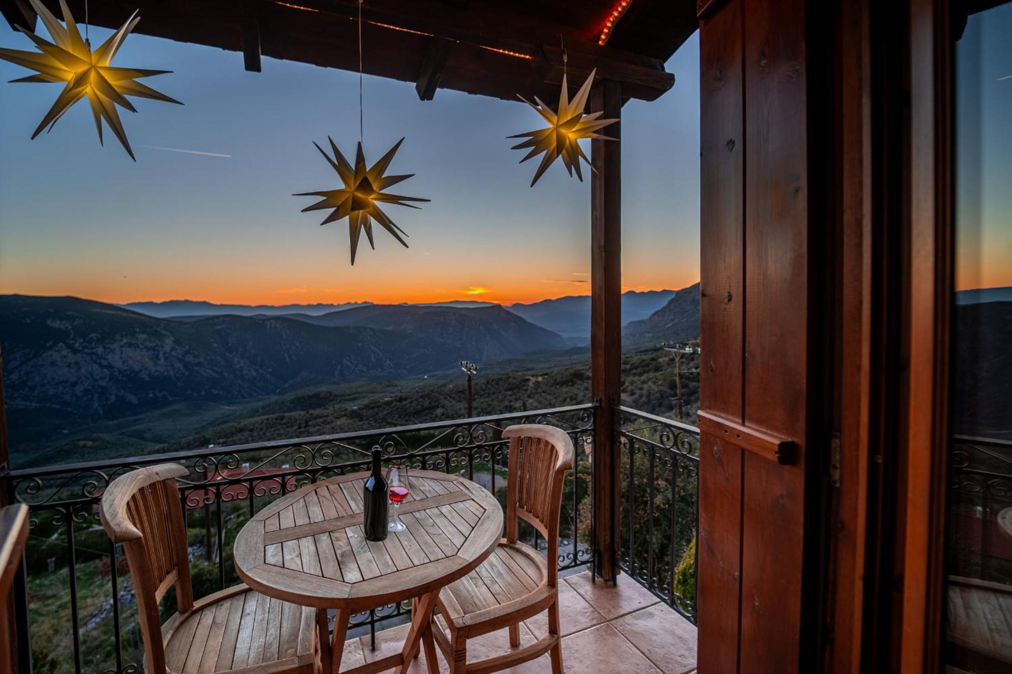 Rock Dandy Deluxe Chalet In Arachova - Delphi, Sauna, Prv Parking, Amazing View Exteriör bild